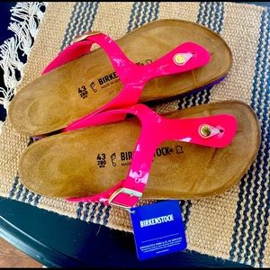 New Birkenstock Women's Size 12 / 43 Gizeh Patent Pink